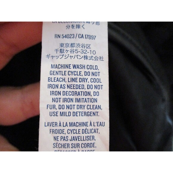 Old Navy Womens Sz S Faux Fur Collar Quilted Puffer Jacket Black Winter Coat - Picture 7 of 7